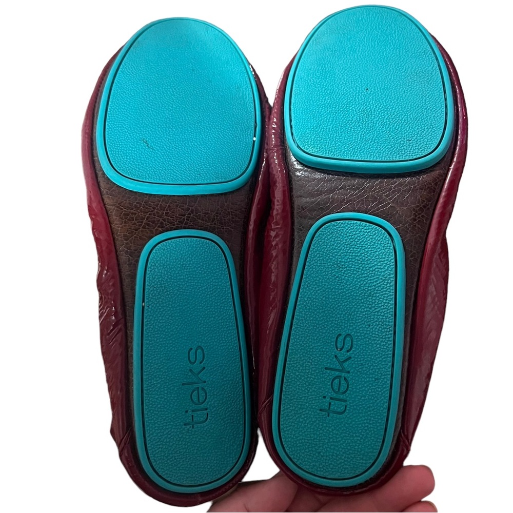 Tieks by Gavrieli ruby red patent leather flats women’s 9 - Picture 2 of 9
